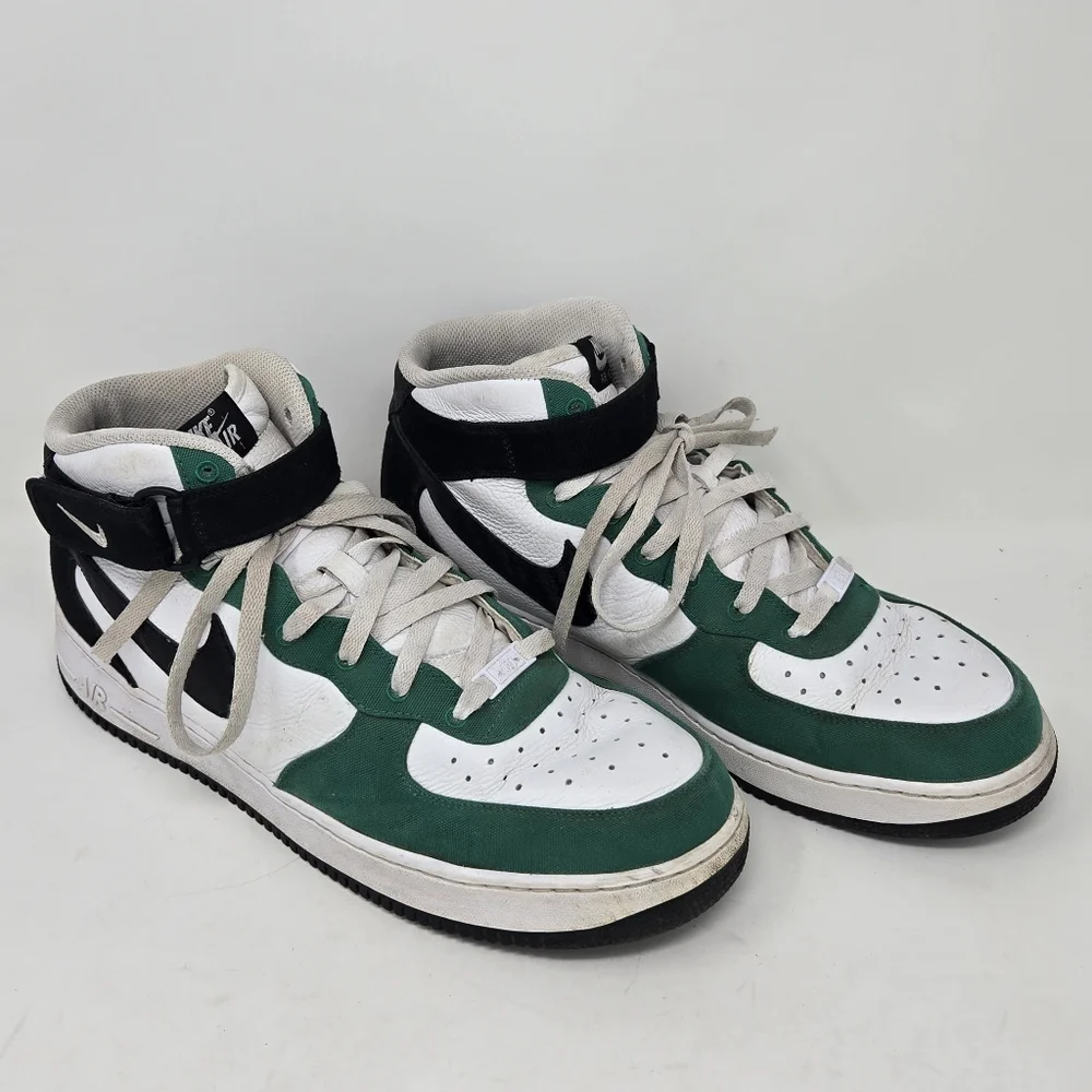 Nike Air Force 1 High Mid By You Green White Mens Size 12.5 Shoes DZ3640-900